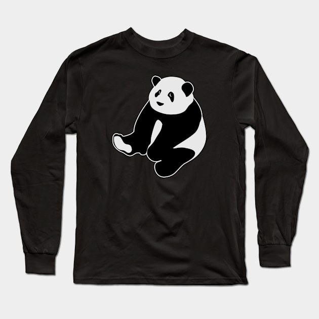 Panda Bear Long Sleeve T-Shirt by Lastdrop